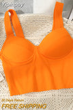 Yipinpay Women Sexy Tank Tops With Chest Pad Y2K Club Outwear Female Vest Soft Casual Summer Basic Bralette Tees Crop Top Girls