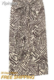 Yipinpay Print Pareo Wrap Skirt Woman High Waist Long Skirts For Women Fashion 2023 Beach Midi Skirt With Slit Women's Summer Skirts