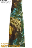 Yipinpay Print Backless Slip Dress Woman Ruched Mesh Dress Women Tulle Sexy Long Dresses For Women 2023 Summer Beach Party Dresses