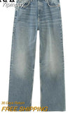Yipinpay 2023 Blue Denim Pants Women High Waist Jeans For Women Wide Leg Jeans Y2k Fashion Streetwear Casual Baggy Pants Woman