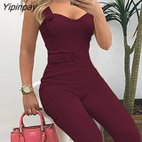Yipinpay Strap Button Design Jumpsuit Casual Look for Women 2023