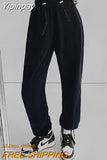 Yipinpay Baggy Sweatpants Women New High Waist Elastic Straight Loose Sports Pants Woman 7 Colors Spring Summer