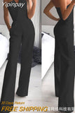 Yipinpay Summer New Women Sexy Strapless Slim Office Lady Jumpsuits Elegant Sleeveless Black White Red Jumpsuit Female Casual Romper