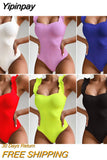 Yipinpay Sexy Women One Piece Swimsuit Swimwear Female Solid Thong Bathing Suit Swimming Suits Monokini Beachwear Swimsuit