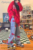 Yipinpay Waist Dark Blue Jeans Women Spring Autumn Design All-Match Loose Straight Oversized Baggy Jeans Pants Femme
