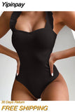 Yipinpay Sexy Women One Piece Swimsuit Swimwear Female Solid Thong Bathing Suit Swimming Suits Monokini Beachwear Swimsuit