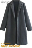 Yipinpay Multicolor Long Coat Women Long Sleeve Winter Woman Coat 2023 Chic And Elegant Woman Jacket Fashion Streetwear Cardigans