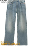 Yipinpay 2023 Blue Denim Pants Women High Waist Jeans For Women Wide Leg Jeans Y2k Fashion Streetwear Casual Baggy Pants Woman