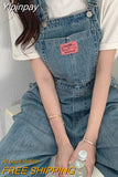 Yipinpay Denim Jumpsuits Women Autumn New Style Loose Jean Overalls Korean Baggy Wide Leg Rompers Woman
