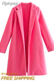 Yipinpay Multicolor Long Coat Women Long Sleeve Winter Woman Coat 2023 Chic And Elegant Woman Jacket Fashion Streetwear Cardigans