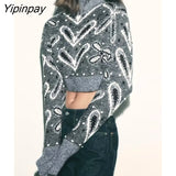 Yipinpay 2023 Women Knitted Short Sweater Autumn Winter Warm Sweet Turtleneck Long Sleeve Female Pullover Simple Vintage Tops