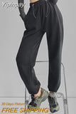 Yipinpay Baggy Sweatpants Women New High Waist Elastic Straight Loose Sports Pants Woman 7 Colors Spring Summer