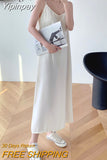 Yipinpay Women Beach Boho Strap Dress Sexy Party Club White Black Backless High Waist Dresses Casual Vacation Street Maxi Dress