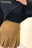 Yipinpay piece knitted sweater Set short pullover vest + bat sleeve sweaters cloak 2pc sets Korean style woolen ladies elegant Top