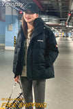 Yipinpay Thicken Women Coats And Jackets Winter Casual Fake Two Piece Cotton Jacket Stitching Hood