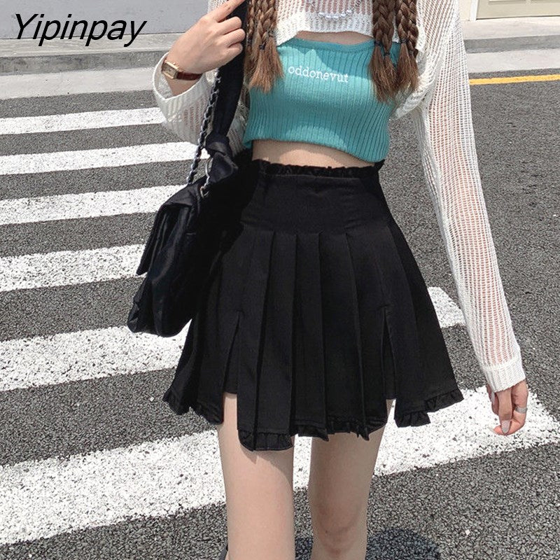 Yipinpay Skirt Women Summer Korean 2023 New Design Sense High Waist Split Skirt Female