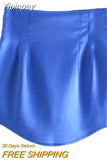 Yipinpay Elegant Silky Satin High Waist Skirts Women Fashion Office Lady Bodycon Mini Skirts Femme Summer Night Club Bottom Cloth