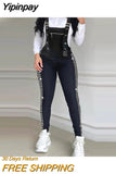 Yipinpay Decor Buckled Suspender Jumpsuit 2023 Woman Long Jumpsuits Elegant New Fashion Casual