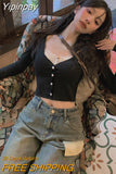 Yipinpay Lace Blouse Casual Woman 2023 Autumn Sweet Long Sleeve Knitted Sweater Female Design Korean Fashion Crop Tops Slim Chic