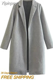 Yipinpay Multicolor Long Coat Women Long Sleeve Winter Woman Coat 2023 Chic And Elegant Woman Jacket Fashion Streetwear Cardigans