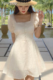 Yipinpay Embroidery Dress Women Mini Summer a Line Vestido Ropa Mujer Corto Party Robe Boho Beach Festa Sun Ladies Dresses Mulher