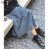 Yipinpay Black Skirt Women 2023 New Style Casual Winter A-line Long Skirt Female Y2k Skirt