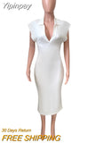 Yipinpay Turn-collar Long Dress Women Summer Black Sleeveless Bodycon Sexy Maxi Dresses Femme Polo Neck Streetwear Vestidos Plus