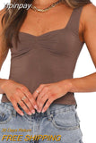 Yipinpay Women y2k Clothes Camisole Crop Tops Summer 2023 Harajuku T-shirts Vintage Corset Clothing Women Tube Tops Club Streetwear
