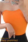 Yipinpay Tops, Summer Solid Color Sleeveless Strapless Ribbed Pullover Casual Vest for Adult Women