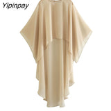 Yipinpay New Summer Women Shawl Capes 2023 Thin Applique Loose Tulle Tops Long cloak Custom Cape Shawls