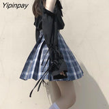 Yipinpay Summer Women Blouses Long sleeve Sweet Off Shoulder Girl Sweet Tops Lace up Peter pan collar female blouses blusas mujer