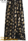 Yipinpay Printed Long Skirts For Women Fashion 2023 Knot Mid-Waist Slit Skirt Sets Vintage Skirt Woman Elegant Women's Skirts