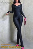 Yipinpay Piece Set Women Tracksuits Sexy V Neck Criss-cross Long Sleeve Wrap Corset Top+High Waist Split Pants 2023 Spring Fall