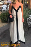 Yipinpay 2023 Woman Slip Dress Summer Backless Loose Women's Dress Asymmetric Beach Long Dresses For Women Holiday Party Dresses