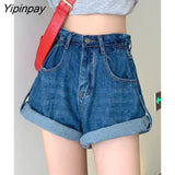 Yipinpay Loose Denim Short Trousers Summer Casual Plus Size Vinatge Jeans Shorts Women Harajuk High Waist White Woman Shorts