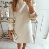 Yipinpay High Neck Mini Dress Women Dress