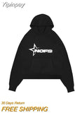 Yipinpay Graphic Hoodies Women Men Hip Hop Casual Loose Hood Shirt Harajuku Streetwear Punk Long Sleeve Pullover Y2K Sweatshirts