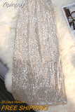 Yipinpay New Sequin Long Skirt Women Summer High Waist Elastic Wraps Black Skirts Female Fashion Elegant