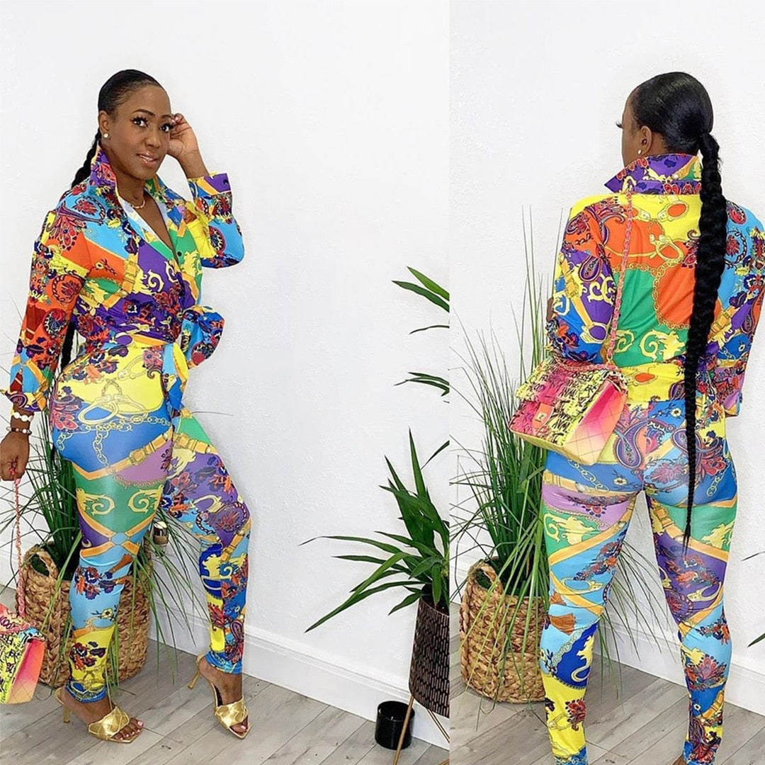 Yipinpay Piece Sets African Sets For Women New African Print Elastic Bazin Baggy Pants Rock Style Dashiki Sleeve Famous Suit Lady
