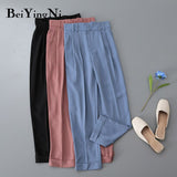 Yipinpay 2023 Black Pink Suit Pants Female Irregular High Waist Leisure All-match Streetwear Office Ladies Harem Pants Womens