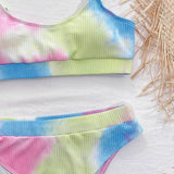 Yipinpay Up Bikini Set 2023 High Waist Bikini Women Swimwear Sexy Swimsuit For Women Bathing Suits Swimming Suit Tie Dye Beachwear