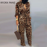Yipinpay Tied Waist Long Sleeve Jumpsuit Women Jumpsuit