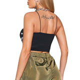 Yipinpay Women's Sexy Cami Tank Top, Casual Paisley Print Sleeveless Backless Bandana Camisole