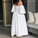 Yipinpay Women Soild Plain Short Sleeve Off  Shoulder Casual Loose Jumpsuit