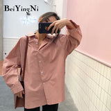 Yipinpay 2023 Spring Autumn Women Shirts White Plain Loose Oversized Blouses Female Tops Loose BF Korean Style Blusas Pockets