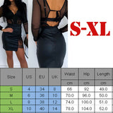 Yipinpay Women PU Leather Pencil Mini Stretchy High Waist Lace Patchwork Zipper Evening Party Knee Length Bodycon Skirts