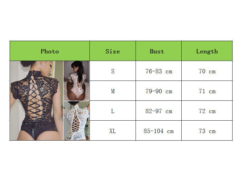 Yipinpay Women's Sexy Sissy Lace Bandage See Through Lingerie Nightwear G-String Underwear Erotic Jumpsuit 920