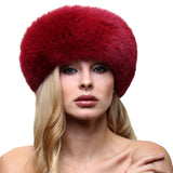 Yipinpay Women's Faux Fur Hat Fluffy Headband Russian Style Hat Comfy Cossack Style Elastic Stretch Furry Earmuff Bomber Hats