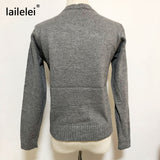 Yipinpay Cropped Cardigan Button Gilet Femme Manche Longue Knitted Sweater Cashmere Women Harajuku Blusa Termica Cute Chunky Knit