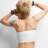 Yipinpay Women Intimates Lesbian Tomboy Tube Tops Crop Vest Tank Top Undershirt Slim Chest Breast Binder Buckle Bra Black/White